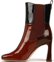 Circus NY by Sam Edelman Elle Colorblock Patent Square Toe Heeled Booties