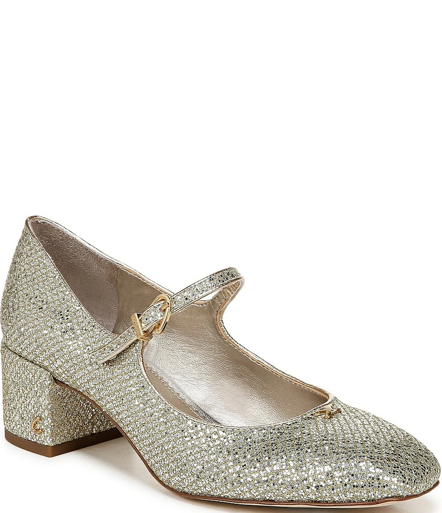 Circus NY by Sam Edelman Eloisa Glitter Fishnet Mary Jane Dress Pumps