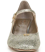 Circus NY by Sam Edelman Eloisa Glitter Fishnet Mary Jane Dress Pumps