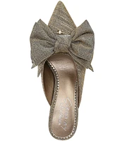 Circus NY by Sam Edelman Fiona Metallic Fabric Bow Detail Dress Mules