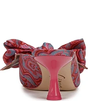 Circus NY by Sam Edelman Fiona Printed Fabric Bow Detail Dress Mules