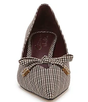 Circus NY by Sam Edelman Fleur Houndstooth Bow Detail Kitten Heel Dress Pumps