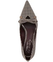 Circus NY by Sam Edelman Fleur Houndstooth Bow Detail Kitten Heel Dress Pumps