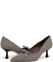 Circus NY by Sam Edelman Fleur Houndstooth Bow Detail Kitten Heel Dress Pumps