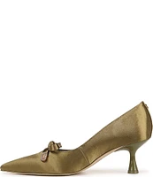 Circus NY by Sam Edelman Fleur Satin Bow Detail Kitten Heel Dress Pumps