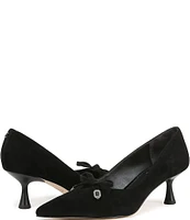 Circus NY by Sam Edelman Fleur Suede Bow Detail Kitten Heel Dress Pumps