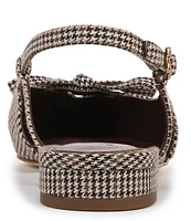 Circus NY by Sam Edelman Lafayette Houndstooth Bow Detail Slingback Dress Flats