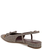 Circus NY by Sam Edelman Lafayette Houndstooth Bow Detail Slingback Dress Flats