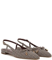 Circus NY by Sam Edelman Lafayette Houndstooth Bow Detail Slingback Dress Flats