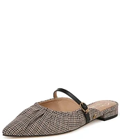 Circus NY by Sam Edelman Larissah Houndstooth Ruched Mary Jane Dress Mule Flats