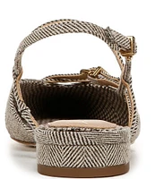 Circus NY by Sam Edelman Lindley Herringbone Crisscross Buckled Slingback Flats