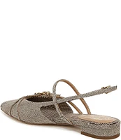 Circus NY by Sam Edelman Lindley Herringbone Crisscross Buckled Slingback Flats