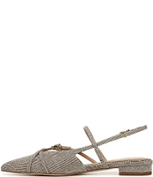 Circus NY by Sam Edelman Lindley Herringbone Crisscross Buckled Slingback Flats