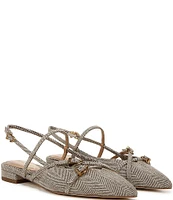 Circus NY by Sam Edelman Lindley Herringbone Crisscross Buckled Slingback Flats