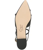 Circus NY by Sam Edelman Lindley Leather Crisscross Buckled Slingback Flats