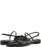 Circus NY by Sam Edelman Lindley Leather Crisscross Buckled Slingback Flats