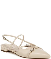 Circus NY by Sam Edelman Lindley Leather Crisscross Buckled Slingback Flats