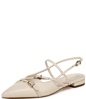 Circus NY by Sam Edelman Lindley Leather Crisscross Buckled Slingback Flats