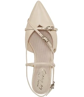 Circus NY by Sam Edelman Lindley Leather Crisscross Buckled Slingback Flats