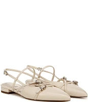 Circus NY by Sam Edelman Lindley Leather Crisscross Buckled Slingback Flats