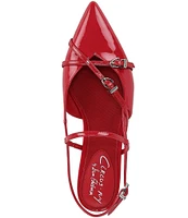 Circus NY by Sam Edelman Lindley Patent Crisscross Buckled Slingback Flats