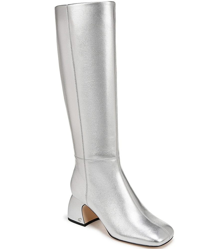 Circus NY by Sam Edelman Oaklyn Metallic Leather Square Toe Tall Boots