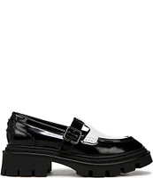 Circus NY by Sam Edelman Payson Colorblock Belt Strap Lug Sole Loafers