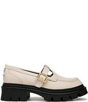 Circus NY by Sam Edelman Payson Leather Belt-Strap Lug Sole Loafers