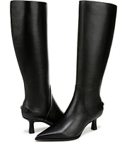 Circus NY by Sam Edelman Yulia Leather Pointed Toe Kitten Heel Dress Tall Boots