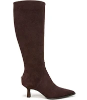 Circus NY by Sam Edelman Yulia Suede Pointed Toe Kitten Heel Tall Dress Boots