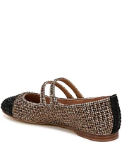 Circus NY by Sam Edelman Zoey Houndstooth Rhinestone Mary Jane Cap Toe Ballerina Flats