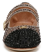 Circus NY by Sam Edelman Zoey Houndstooth Rhinestone Mary Jane Cap Toe Ballerina Flats