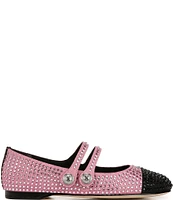 Circus NY by Sam Edelman Zoey Rhinestone Mary Jane Cap Toe Ballerina Flats