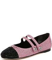 Circus NY by Sam Edelman Zoey Rhinestone Mary Jane Cap Toe Ballerina Flats