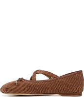 Circus NY by Sam Edelman Zuri Corduroy Cross Over Bow Ballerina Flats