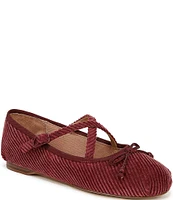 Circus NY by Sam Edelman Zuri Corduroy Cross Over Bow Ballerina Flats