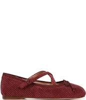 Circus NY by Sam Edelman Zuri Corduroy Cross Over Bow Ballerina Flats