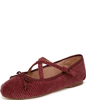 Circus NY by Sam Edelman Zuri Corduroy Cross Over Bow Ballerina Flats