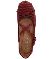 Circus NY by Sam Edelman Zuri Corduroy Cross Over Bow Ballerina Flats