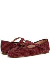 Circus NY by Sam Edelman Zuri Corduroy Cross Over Bow Ballerina Flats