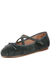 Circus NY by Sam Edelman Zuri Corduroy Cross Over Bow Ballerina Flats