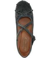 Circus NY by Sam Edelman Zuri Corduroy Cross Over Bow Ballerina Flats