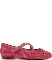 Circus NY by Sam Edelman Zuri Corduroy Cross Over Bow Ballerina Flats