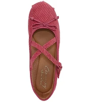 Circus NY by Sam Edelman Zuri Corduroy Cross Over Bow Ballerina Flats