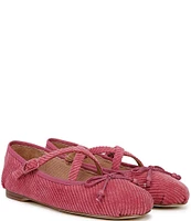 Circus NY by Sam Edelman Zuri Corduroy Cross Over Bow Ballerina Flats