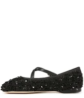 Circus NY by Sam Edelman Zuri Cozy Sequin Faux Shearling Cross Over Bow Ballerina Flats