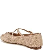 Circus NY by Sam Edelman Zuri Cozy Shearling Cross Over Bow Ballerina Flats