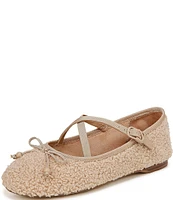 Circus NY by Sam Edelman Zuri Cozy Shearling Cross Over Bow Ballerina Flats