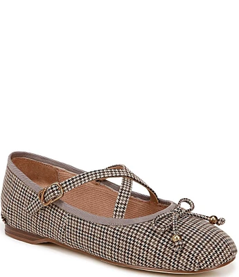 Circus NY by Sam Edelman Zuri Houndstooth Cross Over Bow Ballerina Flats