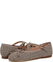 Circus NY by Sam Edelman Zuri Houndstooth Cross Over Bow Ballerina Flats